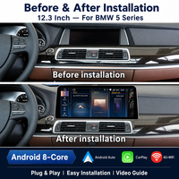 Radio para Auto con Qualcomm Wireless Carplay y Android Auto para BMW Serie 5 F07 GT Sistema CIC NBT Reproductor de DVD GPS Navegación Multimedia
