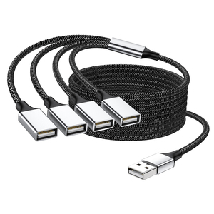 Câble adaptateur OTG 3 en 1, double <span class=keywords><strong>USB</strong></span> 2.0, rallonge de câble d'alimentation pour la charge/transmission de données, câble d'extension 4USB, séparateur <span class=keywords><strong>USB</strong></span> - Product Image 2