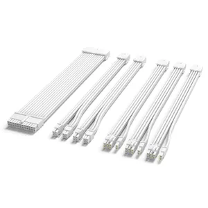 16AWG ATX 24Pin EPS Dual 8-Pin PCI-E Três 8-Pin Manga Nylon PET Extensão Kit Cabo de Alimentação Para PSU