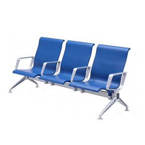 Chaise d'attente d'aéroport moderne et élégante en cuir PU, 1 à 5 places, pour usage public dans les banques, les hôpitaux, les gymnases et les lieux décontractés - Product Image 1