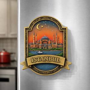 Magnete per Frigorifero 3D Creativo in Resina Personalizzata, <span class=keywords><strong>Souvenir</strong></span> di Istanbul <span class=keywords><strong>Turchia</strong></span> con la Moschea Ayasofya-i Kebir Cami-i Serifi - Product Image 4