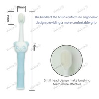 Cepillo de Dientes para Bebé de Diseño Novedoso, con Cabeza de Panda de Dibujos Animados, Cerdas Extra Suaves, No Daña los Dientes