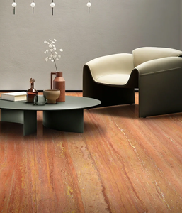 Dalle de travertin rouge naturel poli moderne de haute qualité pour revêtement mural, dessus de table, décoration de sol - Product Image 5