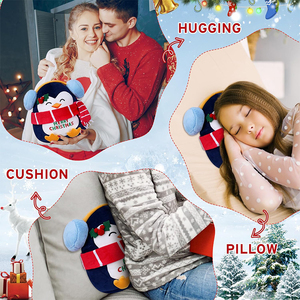 V161 Tùy Chỉnh Giáng Sinh Đáng Yêu Mùa Đông Chim Cánh Cụt Nhồi Bông Đồ Chơi Sang Trọng Giáng Sinh Chim Cánh Cụt Với Khăn Quà Tặng Cho Đảng Trang Trí - Product Image 3