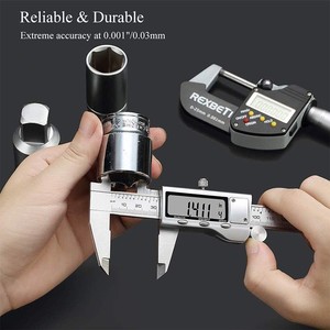 Pied à coulisse numérique en acier inoxydable, micromètre électronique avec grand écran LCD, arrêt automatique, conversion pouces/millimètres (6 - Product Image 6