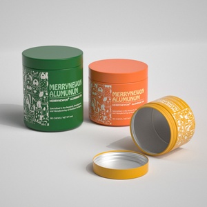 Boîte en aluminium de qualité alimentaire de 135 ml, 300 ml, 480 ml pour aliments pour animaux de compagnie, compléments alimentaires haut de gamme pour chiens, compléments alimentaires en poudre, boîte hermétique - Product Image 1