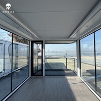 Studio de jardin contemporain en acier Maison conteneur à capsules pour le travail depuis l'entrée au bureau à domicile ou l'utilisation de la maison d'hôtes et du magasin