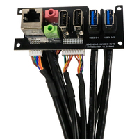 Cable montado en Panel de chasis 1 a 4 puertos USB 3,0*2 + USB 2,0*2 + placa base RJ45 Puerto Ethernet Cable de panel frontal USB Audio