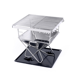Réchaud à bois en acier inoxydable 304, barbecue, équipement de pique-nique, foyer extérieur, support de cuisson pliable et détachable - Product Image 4