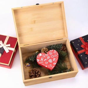 Caja rectangular de madera de bambú tamaño A4 hecha a mano para regalo, embalaje y almacenamiento para uso doméstico. - Product Image 1