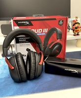 Casque de jeu sans fil HyperX Cloud III, circum-auriculaire, 2,4 GHz, faible latence (<30 ms), audio spatial DTS, commandes tactiles, affichage numérique, DJ