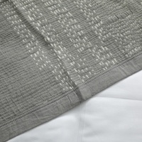 Confortable gris point blanc coton rayé Jacquard cellulaire refroidissement fauteuil jeter couverture tissé Technique été enfant cadeau pour roi