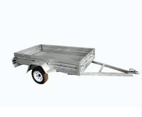Remorque Automobile en Aluminium Personnalisable avec Plancher en Tôle d'Acier et Roue Galvanisée à Vendre – Dispose d'un Double Essieu