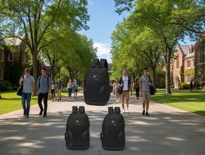 Zaino da uomo in nylon impermeabile 20-35L con tracolla arcuata per tutte le stagioni - Product Image 2