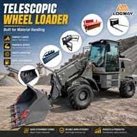Chargeur télescopique LOGWAY, modèle populaire, direction entièrement hydraulique, durable et fiable pour la manutention en entrepôt, chargeur diesel