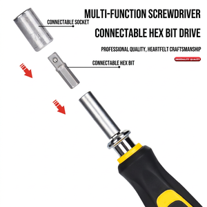 Multifunction Screwdriver Set With Ratchet <b>Socket</b> 13mm 12mm 11mm 10mm 9mm <b>8mm</b> 7mm 6mm 5mm For Home Motorcycle Repair - Product Image 4