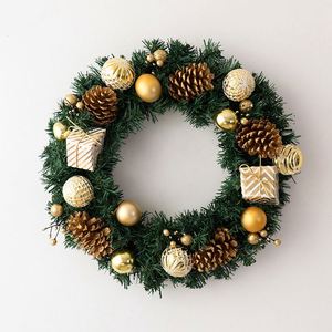 Venta al por Mayor de Coronas Navideñas para Puerta y Anillos de Guirnalda Realistas para Decoración Navideña - Product Image 2