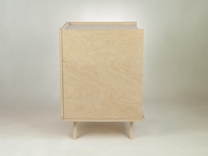 Niche en bois massif pour animaux domestiques, lit pour chat, accessoire moderne - Product Image 4