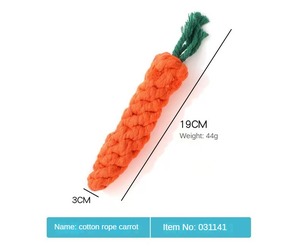 CE Sertifikalı Çok Satan Havuç Şeklinde Halat Pamuklu Köpek Oyuncakları Diş Gıcırdatma Isırmaya Dayanıklı Can Sıkıntısını Giderici Köpek Çiğneme Oyuncağı Evcil Köpekler İçin - Product Image 3