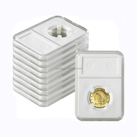 Boîtier de rangement personnalisé en plastique pour pièces de monnaie de collection de 19 mm, étiquettes commémoratives en silicone en vrac, support de pièces de monnaie graduées NGC PCGS
