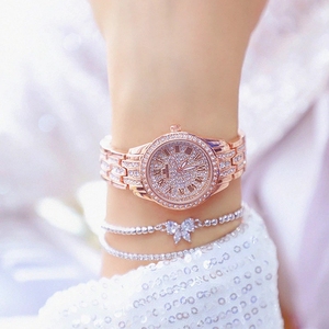 Montre à quartz pour femme BS Bee Sister 1501 Elegance Golden, vente flash, bracelet en acier inoxydable, étanche, affichage analogique, montre-bracelet décontractée - Product Image 4