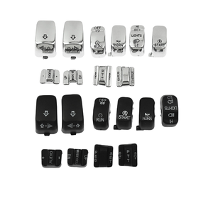 Pièces de moto, couvercles de boutons, adaptés à la modification du capuchon d'interrupteur du guidon Harley Touring, kit de 10 capuchons d'interrupteurs - Product Image 2