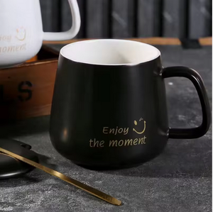 Tazza di caffè in ceramica personalizzata con Logo personalizzabile in ceramica intaglio nordico creativo unico in tinta unita - Product Image 2