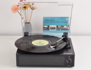 Новый дизайн, Лидер продаж, низкая стоимость, Заводская поставка, деревянный проигрыватель с беспроводным проигрывателем BT - Product Image 1