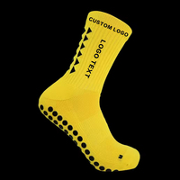 Chaussettes de sport classiques pour hommes avec logo personnalisé, antidérapantes, en coton, avec coussin et semelle antidérapante