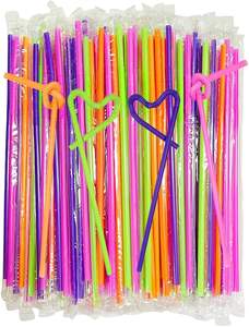 Flexible Bendy Drinking <b>Straws</b> BPA Free & Eco-Friendly Biodegradable <b>Disposable</b> Camping <b>Straws</b> in Assorted Colors - Product Image 6