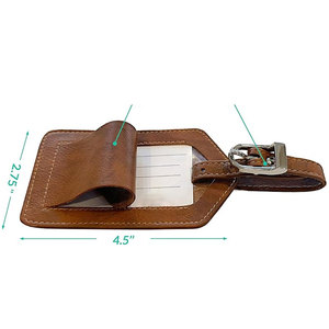 Etiqueta de Equipaje de Cuero Genuino Multicolor con Grabado de Iniciales, Accesorio de Viaje Informal, Etiqueta de Maleta con Logotipo Personalizado, a la Moda - Product Image 5