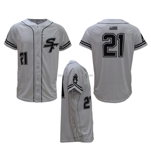 Maglia da Baseball Personalizzata FQ, Traspirante, con Bottoni, per Allenamento, Sublimazione, Uniforme Sportiva per Baseball e Softball - Product Image 1