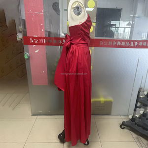 <span class=keywords><strong>Robe</strong></span> <span class=keywords><strong>de</strong></span> soirée longue plissée en satin rouge personnalisée, bustier, <span class=keywords><strong>d</strong></span>écolleté cœur, pour <span class=keywords><strong>demoiselle</strong></span> <span class=keywords><strong>d</strong></span>'<span class=keywords><strong>honneur</strong></span> ou soirée - Product Image 4