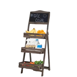 Estante <span class=keywords><strong>de</strong></span> <span class=keywords><strong>Madera</strong></span> <span class=keywords><strong>de</strong></span> 3 Niveles para Plantas con Pizarra, Bandeja <span class=keywords><strong>de</strong></span> <span class=keywords><strong>Madera</strong></span> para Macetas, Estante <span class=keywords><strong>de</strong></span> Almacenamiento <span class=keywords><strong>de</strong></span> <span class=keywords><strong>Madera</strong></span> para Hogares, Cafés, Pubs y Mercados - Product Image 1