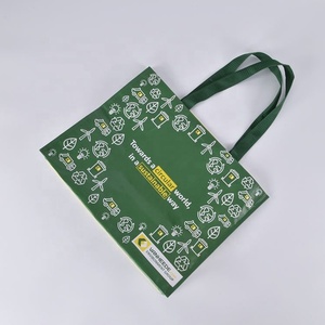 Sac fourre-tout laminé non tissé éco-épicerie personnalisé sac en tissu réutilisable avec logo motif lettre sac de transport pour les promotions - Product Image 2