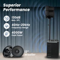 Système audio professionnel Accuracy Pro Audio LAP412D3-4.6K, enceinte Line Array avec woofer de 12 pouces, enceintes Line Array actives
