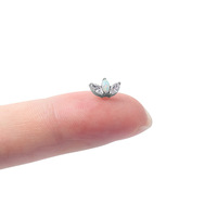 Piercings de Cartilage en Titane G23 avec 3 Zircons Marquise, Accessoires pour Oreilles Hélix pour Femmes
