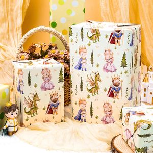 Dragon Prince And Princess <b>Wrapping</b> <b>Paper</b> 17 Inch X 33 Feet Art <b>Paper</b> For Baby Shower Birthday Party Decor - Product Image 5