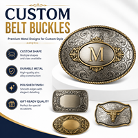 Boucle de ceinture moulée sur mesure en 3D avec finition anti-nickel, vente en gros pour hommes, femmes, cow-boy et créateurs de mode