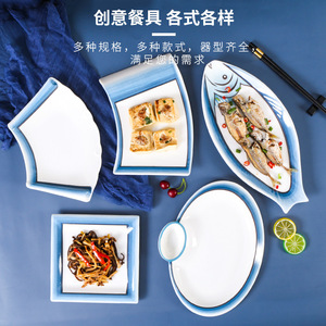 จานเมลามีนทรงแปลกตาสำหรับร้านอาหารและโรงแรม ทนทาน ดีไซน์พิมพ์ลายสวยงาม - Product Image 1