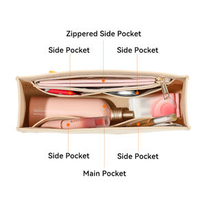 Organizador <span class=keywords><strong>de</strong></span> Bolso <span class=keywords><strong>de</strong></span> Fieltro, Inserto para Bolso, Organizador <span class=keywords><strong>de</strong></span> Cartera, Forro para Bolso Tote, Organizador <span class=keywords><strong>de</strong></span> Cosméticos para Mujer - Product Image 2