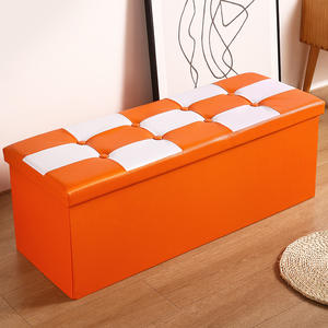 Katlanır depolama osmanlı tezgah özel dikdörtgen siyah PU deri yatak odası <span class=keywords><strong>Modern</strong></span> tasarım Caishi yüksek kaliteli - Product Image 5