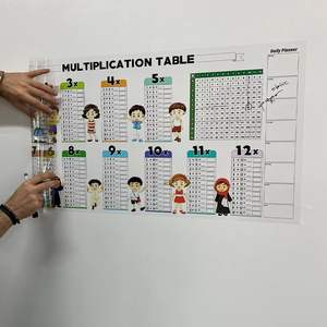 Tableau <span class=keywords><strong>de</strong></span> Multiplication Réutilisable et Effaçable à Sec pour Enfants, Tableau Noir Coloré Effaçable à Sec pour Murs et Portes - Product Image 4