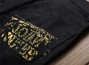 Jeans de Moda Urbana para Hombre, Jeans de Diseñador en Blanco y Negro para Club Nocturno, Pantalones Punk de Talla Grande para Hombre, Jeans de Mezclilla Hip Hop para Hombre - Product Image 4