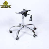 Base de chaise de bureau en métal chromé avec roulettes, mécanisme d'inclinaison rotatif réglable en hauteur, cinq étoiles, griffes