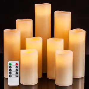 2024 горячая Распродажа, искусственная светодиодная беспламенная блестящая свеча, желтая теплая световая плавающая Светодиодная свеча для свадебных декоративных свечей