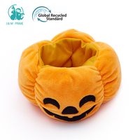 Vente en gros 100% seau à bonbons en peluche recyclé pour enfants, cadeau citrouille, panier d'Halloween, remplissage personnalisé en coton PP
