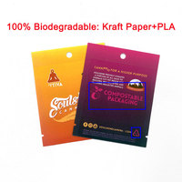 Bolsa de alimentos con cremallera sostenible, bolsa de papel Kraft PLA ecológica Doypack, bolsa de pie compostable personalizada, bolsa de embalaje biodegradable