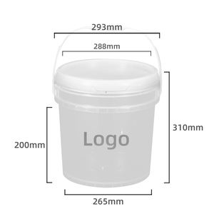 חבית פלסטיק 200 ליטר HDPE פתוחה מלמעלה, חבית פלסטיק כחולה 55 גלון עם שני חישוקי ברזל, דלי צבע - Product Image 3