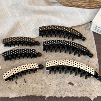 Jachon En gros Pinces à cheveux tendance motif vague en acétate, Pinces banane pour queue de cheval haute, Accessoires capillaires décoratifs pour filles
